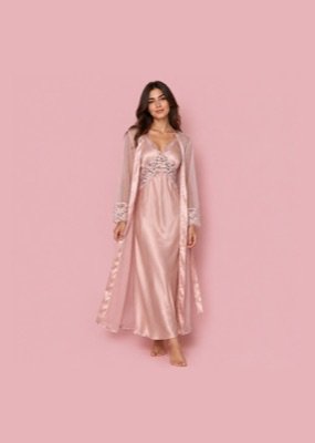 2 piece Serenity Satin Robe Set